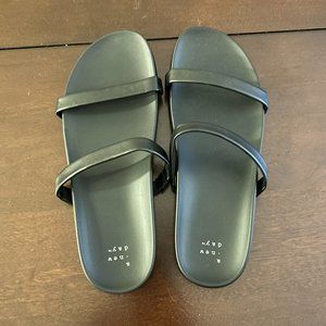 a new day Black Sandals